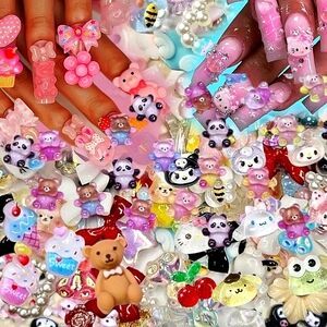 50 pcs Nail Charms 3D DIY Arts and Crafts